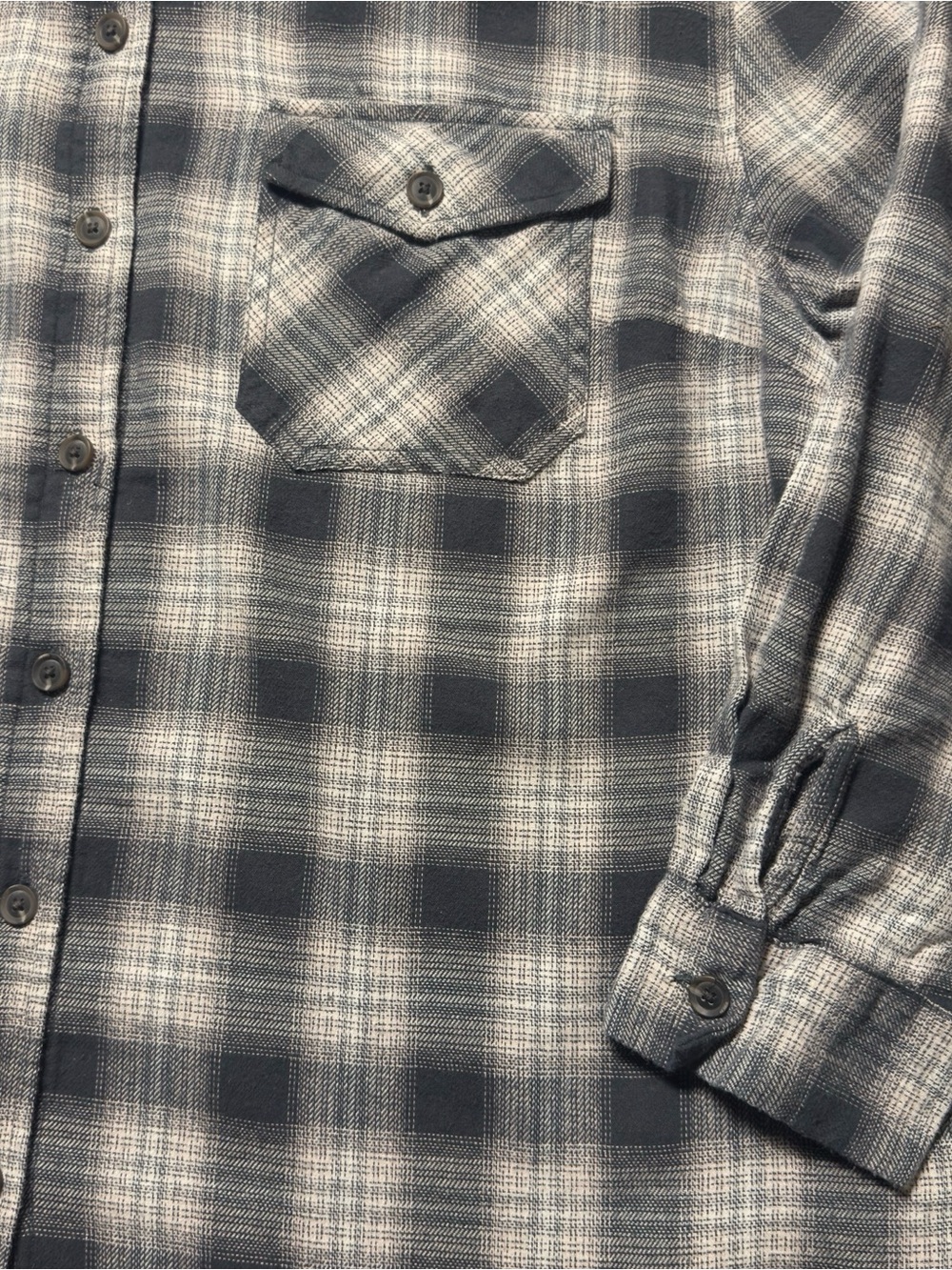 wild fable Gray & White Plaid Button-Up Shirt - Picture 7 of 8